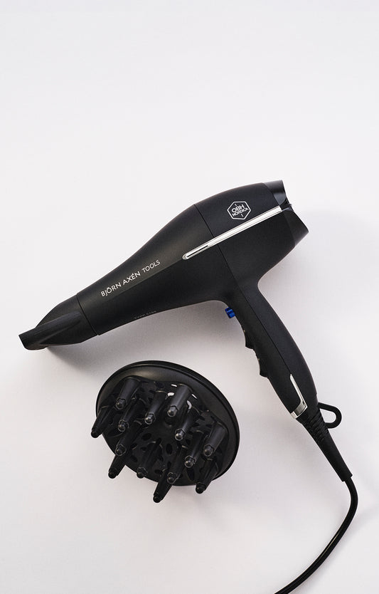 A powerful AC hair dryer with ionization